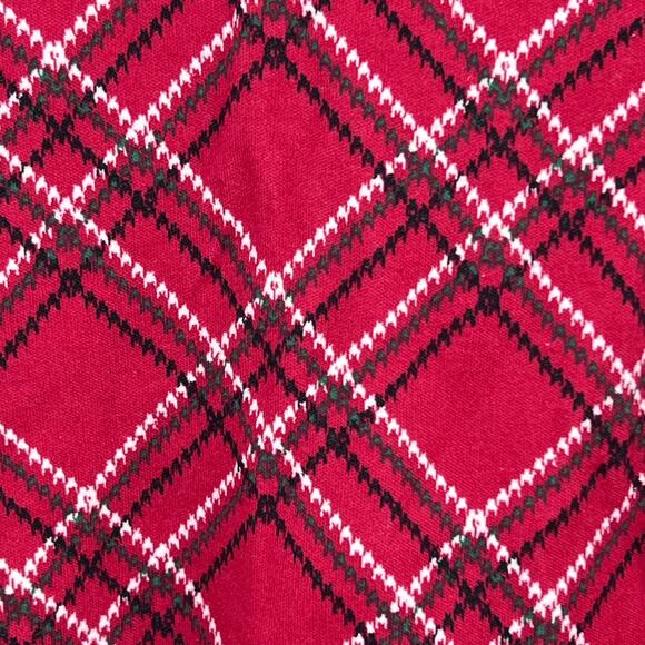 New Karen Scott Size Large Long Sleeve Red Tartan Print Holiday Turtleneck - Picture 3 of 7